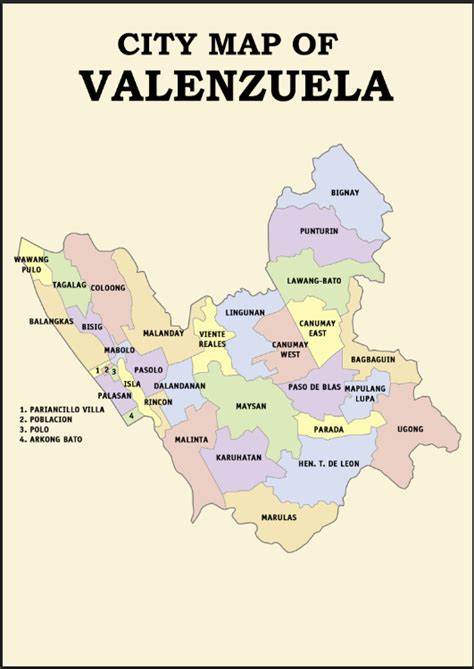 City of Valenzuela Map .